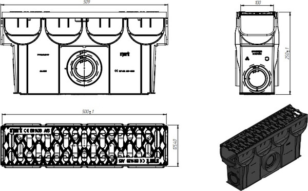 Изображение товара Пескоуловитель Стандартпарк Spark ПУ–10.14.25-ПП с РВ щель ВЧ / 0888031