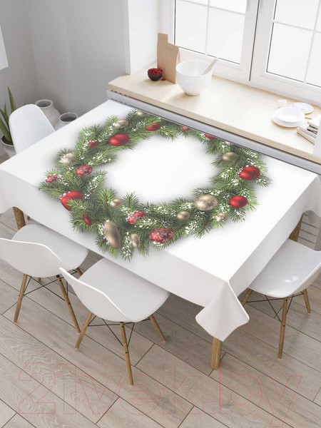Изображение товара Скатерть JoyArty Рождественский венок / tc_37164 (180x145)