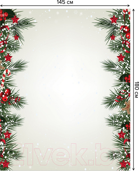 Изображение товара Скатерть JoyArty Двухстороннее рождественское оформление / tc_37171 (180x145)