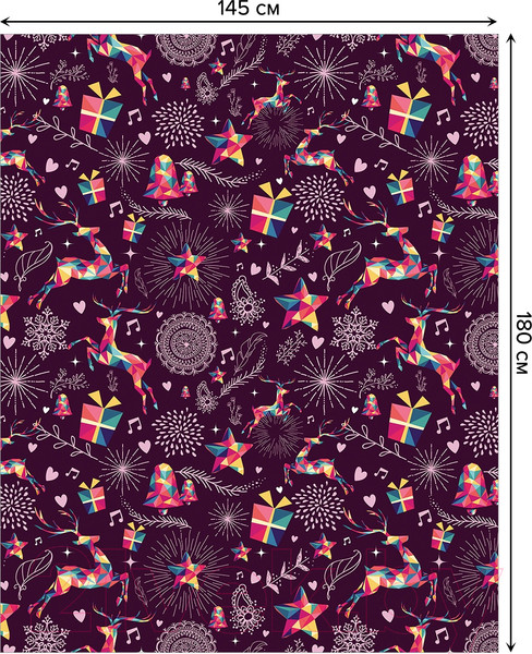 Изображение товара Скатерть JoyArty Новогодний олень / tc_378418 (180x145)