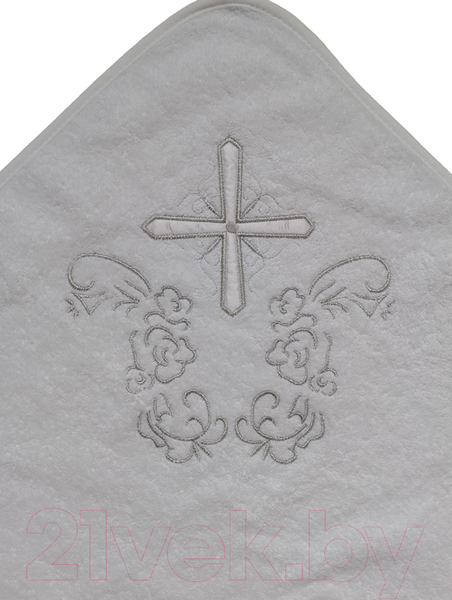 Изображение товара Крестильное полотенце Goodness Ангел 100x100 (белый/серебристый)