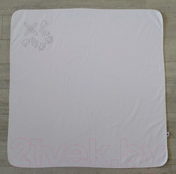 Изображение товара Крестильное полотенце Goodness Ангел 100x100 (белый/серебристый)