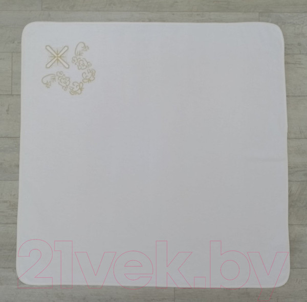 Изображение товара Крестильное полотенце Goodness Ангел 100x100 (белый/золото)