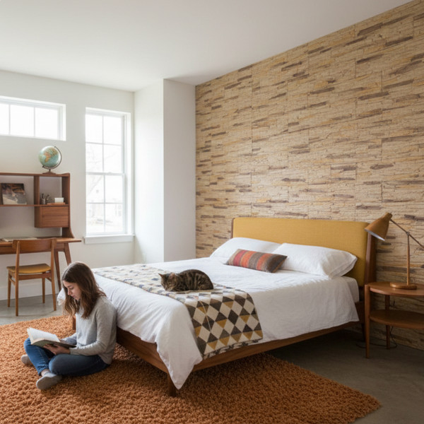 Изображение товара Декоративный камень гипсовый РуБелЭко Афины 3 А3кор Виброформованный (коричневый)