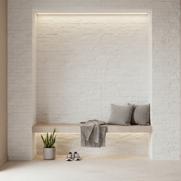 Изображение товара Декоративный камень гипсовый РуБелЭко Гавана 1 Г1бел Виброформованный (белый)