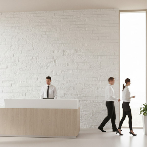 Изображение товара Декоративный камень гипсовый РуБелЭко Гавана 1 Г1бел Виброформованный (белый)