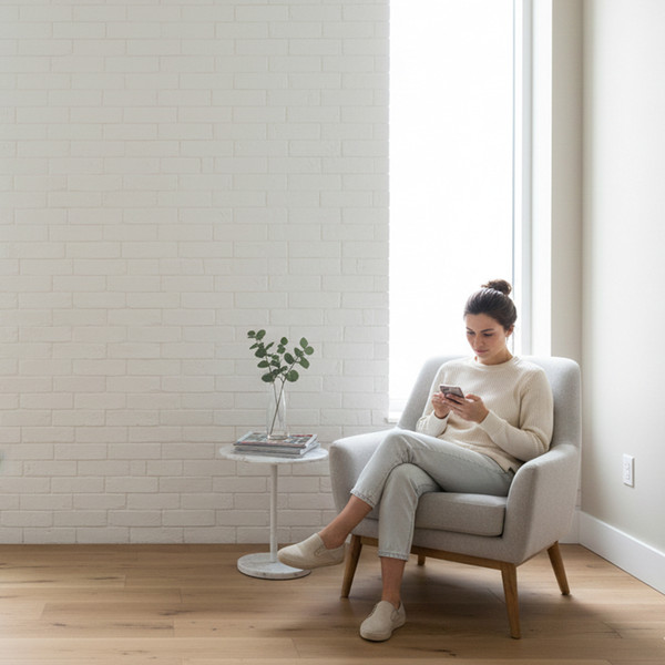 Изображение товара Декоративный камень гипсовый РуБелЭко Ереван 1 Е1бел Виброформованный (белый)