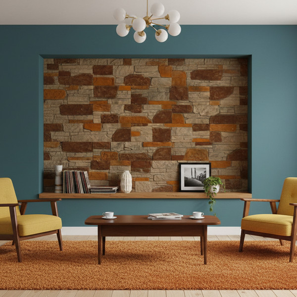 Изображение товара Декоративный камень гипсовый РуБелЭко Хельсинки 2 Х2беж Виброформованный (бежевый)