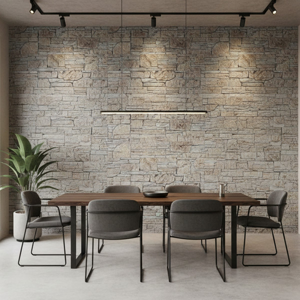 Изображение товара Декоративный камень гипсовый РуБелЭко Хельсинки 3 Х3сер Виброформованный (серый)