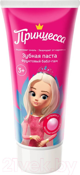 Изображение товара Зубная паста Принцесса Фруктовый бабл-гам (65г)