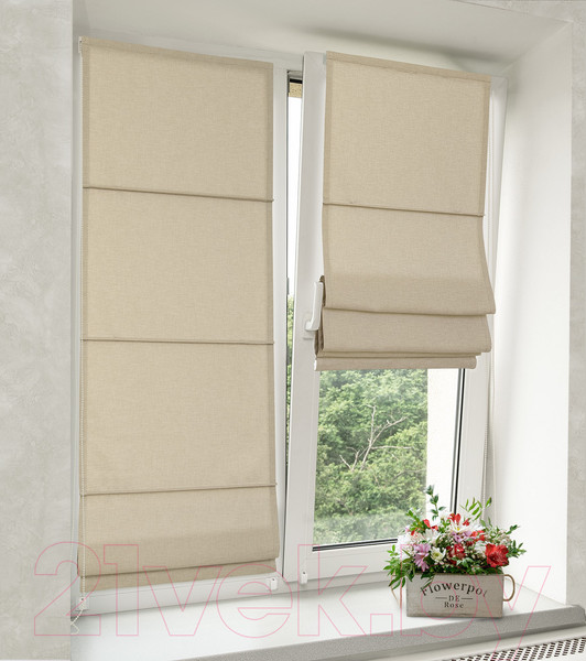 Изображение товара Римская штора Delfa Мини Roman СШД-01М-170/8834 (68x160, бежевый)