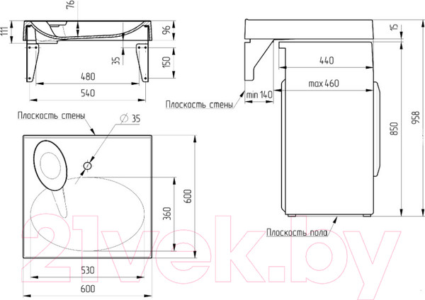 Изображение товара Умывальник Paola Liguria 600