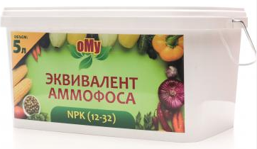 Изображение товара Удобрение ОМУ Эквивалент аммофоса (5л, ведро)