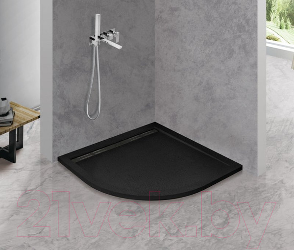 Изображение товара Экран для душевого поддона Cezares TRAY-AS-R-90-100-SCR-NERO