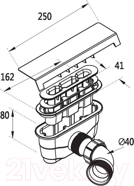 Изображение товара Душевой поддон Cezares TRAY-AS-R-90-30-W