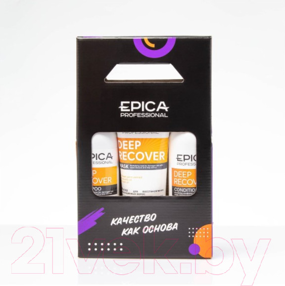 Изображение товара Набор косметики для волос Epica Professional Deep Recover Шампунь+Кондиционер+Маска  (300мл+300мл+250мл)