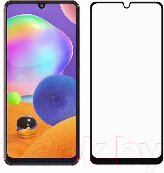 Изображение товара Защитное стекло для телефона Case Full Glue для Galaxy A31 (черный глянец)
