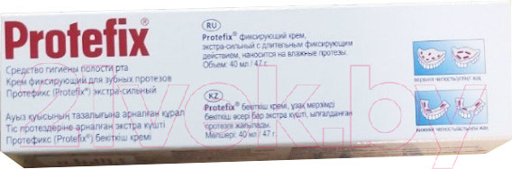 Изображение товара Крем для фиксации зубных протезов Protefix №1 Экстра-сильный (40мл)
