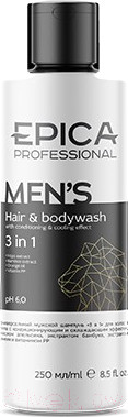 Изображение товара Шампунь-гель для душа Epica Professional Men's Универсальный 3в1 (250мл)