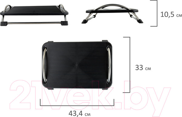 Изображение товара Подставка для ног Brauberg 43.5x33 / 531488 (черный)