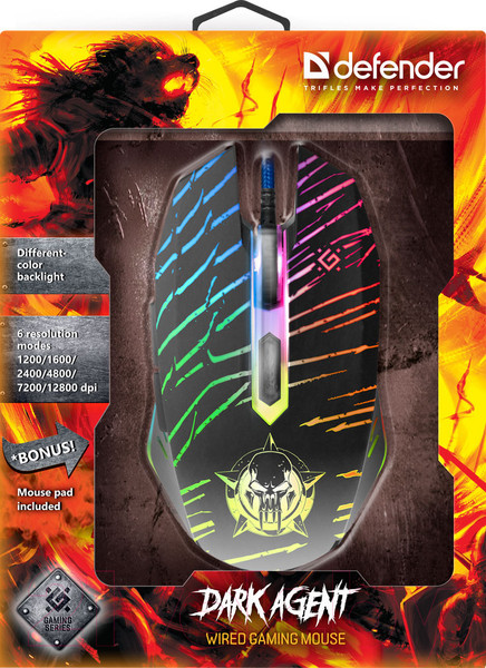 Изображение товара Мышь Defender Dark Agent GM-590L / 52590