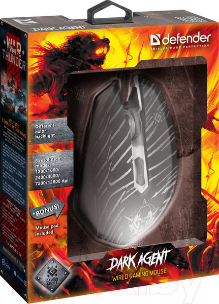 Изображение товара Мышь Defender Dark Agent GM-590L / 52590