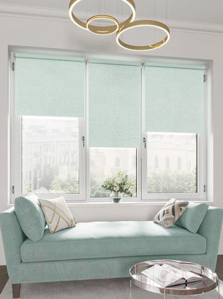 Изображение товара Рулонная штора LEGRAND Блэкаут Кристалл 120x175 / 58 078 900 (мятный)