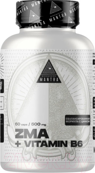 Изображение товара Комплексная пищевая добавка Biohacking Mantra ZMA+B6 / CAPS020 (90 капсул)