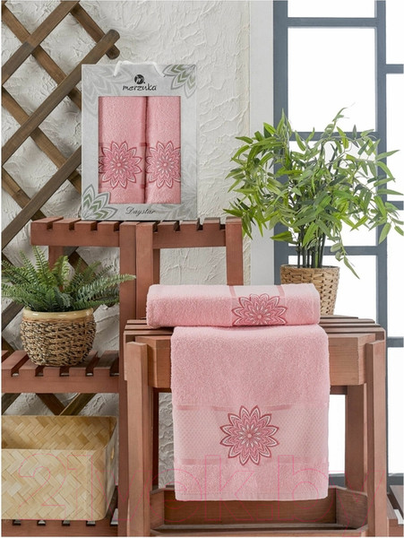 Изображение товара Набор полотенец Merzuka 50x90/70х140 / 11292 (светло-розовый)