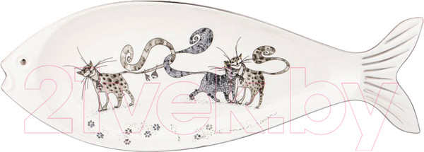 Изображение товара Тарелка для рыбы Lefard Котики / 264-1044