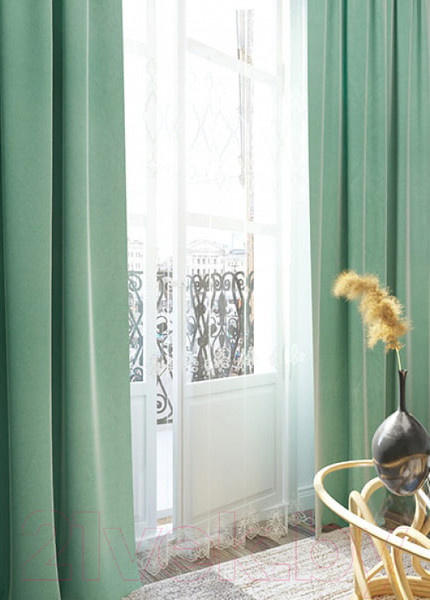 Изображение товара Штора LEGRAND Бархат 180x275 / 58 087 157 (шалфей)