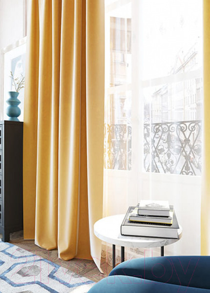 Изображение товара Штора LEGRAND Бархат 180x275 / 58 087 150 (янтарный)