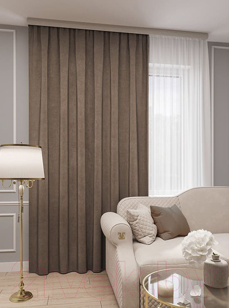 Изображение товара Штора LEGRAND Канвас 150x260 / 58 081 906 (светло-коричневый)