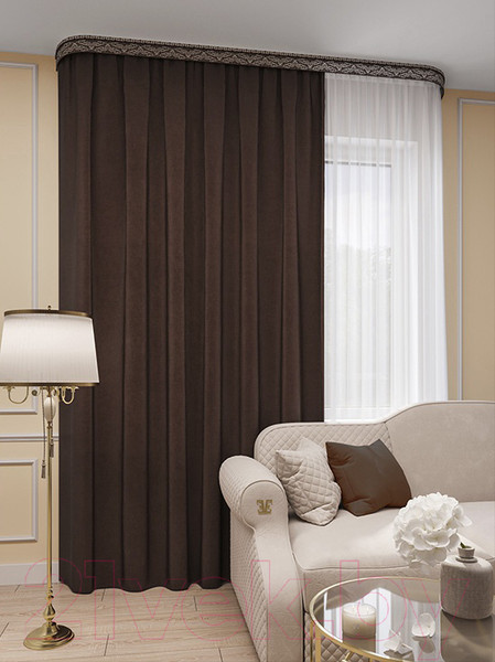 Изображение товара Штора LEGRAND Канвас 150x260 / 58 081 907 (шоколад)