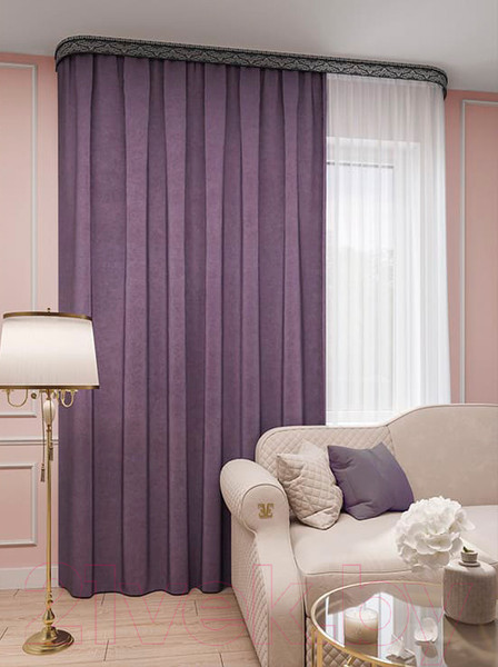 Изображение товара Штора LEGRAND Канвас 150x280 / 58 086 311 (лаванда)