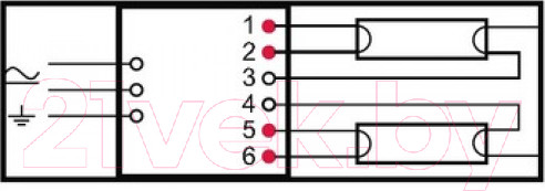 Изображение товара Дроссель для ламп (ЭПРА) Helvar 2x36 Т8 EL2x36 Ngn 220-240V / 4332001