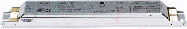 Изображение товара Дроссель для ламп (ЭПРА) Helvar 2x36 Т8 EL2x36 Ngn 220-240V / 4332001