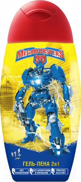 Изображение товара Гель для душа детский Megamonsters Гель-пена 2 в 1 (300мл)