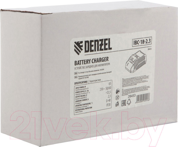 Изображение товара Зарядное устройство для электроинструмента Denzel IBC-18-2.3 / 28453