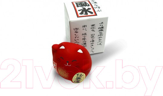 Изображение товара Статуэтка Hatamoto Манэки Кот MK-06 5см (красный)