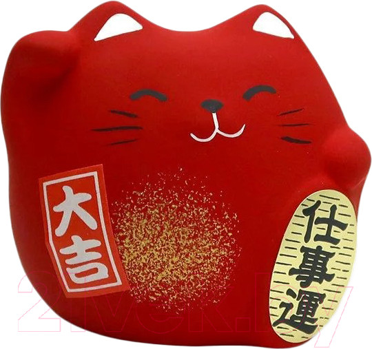 Изображение товара Статуэтка Hatamoto Манэки Кот MK-06 5см (красный)