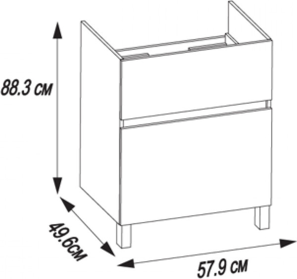 Изображение товара Тумба под умывальник Акватон Лайн (1A232101LF010)