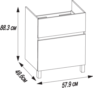 Изображение товара Тумба под умывальник Акватон Лайн (1A232101LF010)