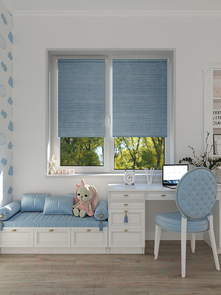 Изображение товара Рулонная штора LEGRAND Гелакси 66x175 / 58 078 258 (голубой)