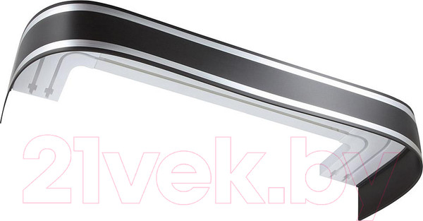 Изображение товара Карниз для штор LEGRAND Лайн с поворотами 2м 2-х рядный / 58 066 426 (венге/хром)