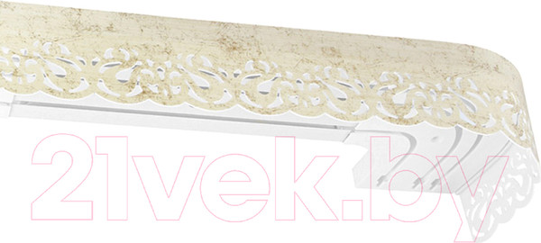 Изображение товара Карниз для штор LEGRAND Листея с поворотами 2.4м 3-х рядный / 58 081 455 (айвори)