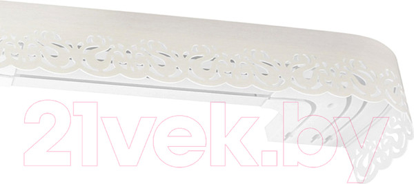 Изображение товара Карниз для штор LEGRAND Листея с поворотами 3м 3-х рядный / 58 081 464 (ваниль)