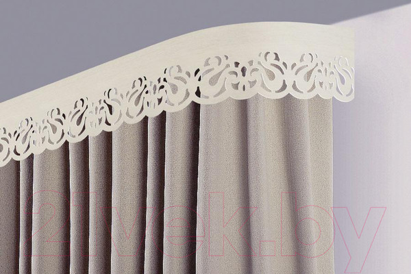 Изображение товара Карниз для штор LEGRAND Листея с поворотами 3м 3-х рядный / 58 081 464 (ваниль)