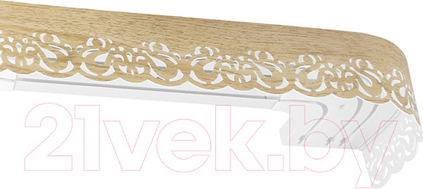 Изображение товара Карниз для штор LEGRAND Листея с поворотами 3м 3-х рядный / 58 081 469 (светлый дуб)