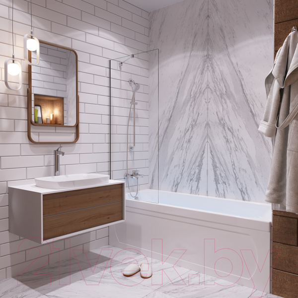 Изображение товара Ванна акриловая 1AcReal Gamma 130x70